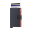 SECRID MINIWALLET MATTE NIGHT BLUE - ORANGE